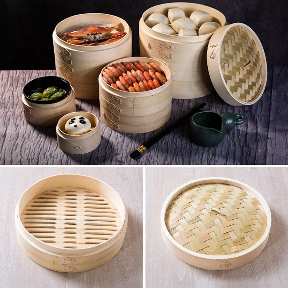 หม้อนึ่งไอน้ำแบบจีน ทำจากไม้ไผ - Bao Steamer Bamboo บทวิจารณ์และราคา