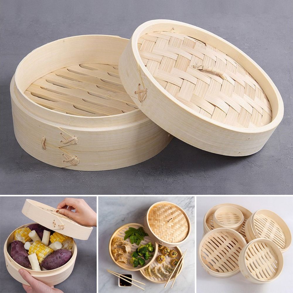หม้อนึ่งไอน้ำแบบจีน ทำจากไม้ไผ - Bao Steamer Bamboo บทวิจารณ์และราคา