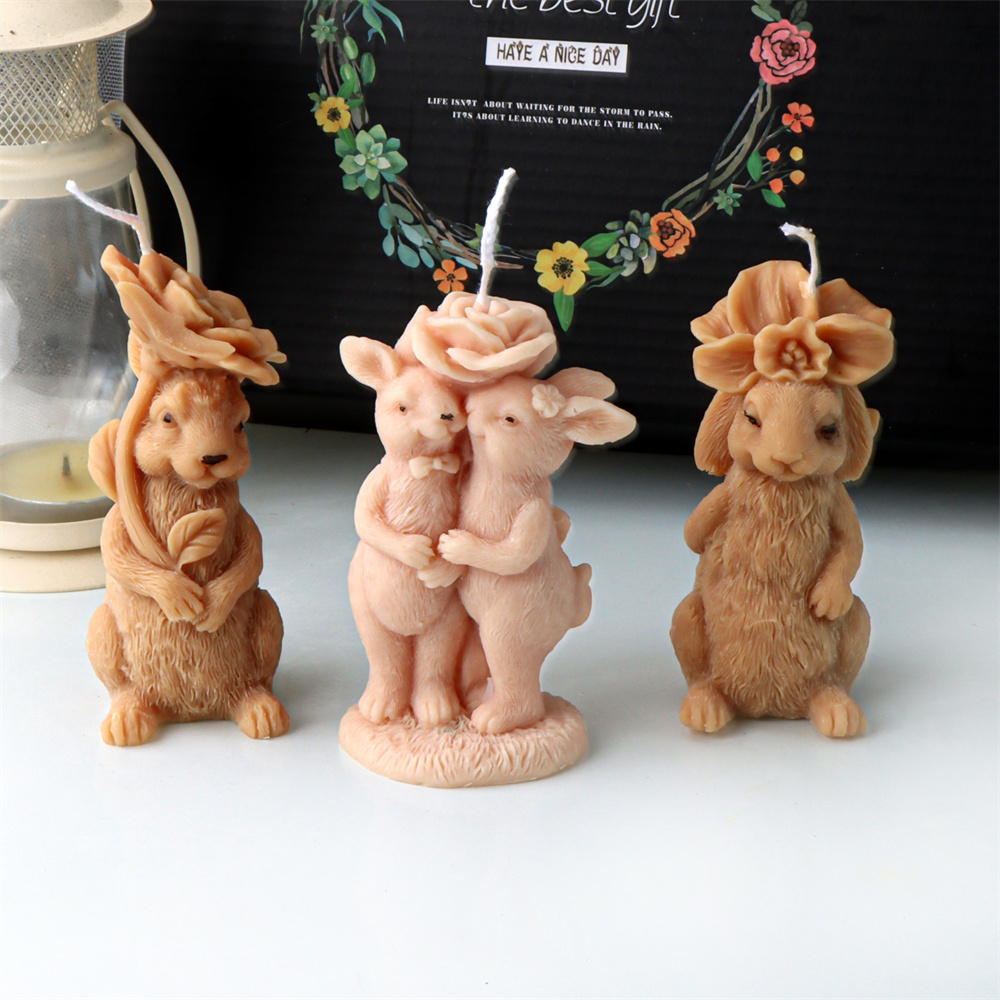 3D ดอกไม้กระต่ายเทียนแม่พิมพ์ซ - Bunny Cake Mold บทวิจารณ์และราคา