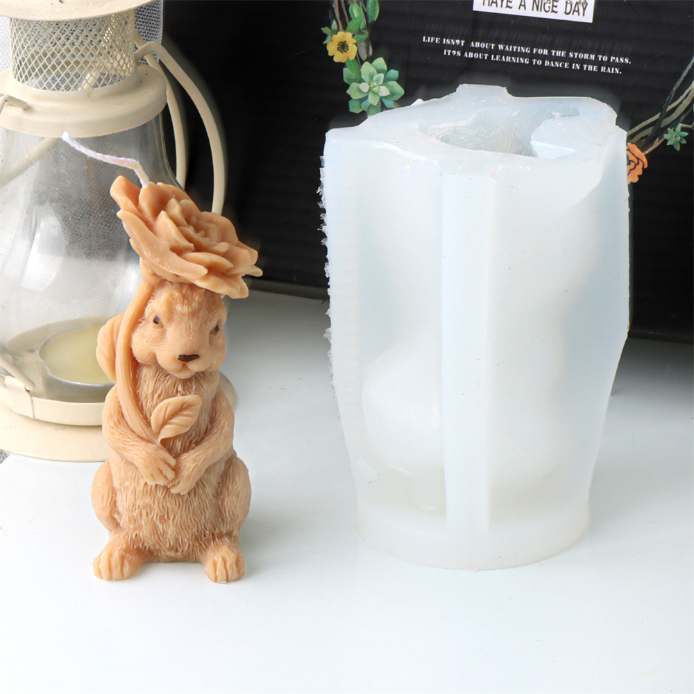 3D ดอกไม้กระต่ายเทียนแม่พิมพ์ซ - Bunny Cake Mold บทวิจารณ์และราคา